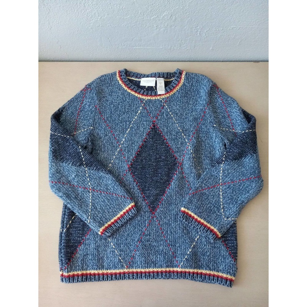 Liz Wear Jeans Womens Petite M Pullover Spring Sweater Cotton Blend